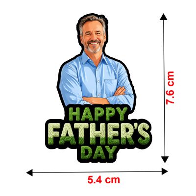 Personalized Happy Fathers Day Photo Fridge Magnet for Dad Room Decor for Papa from Daughter & Son